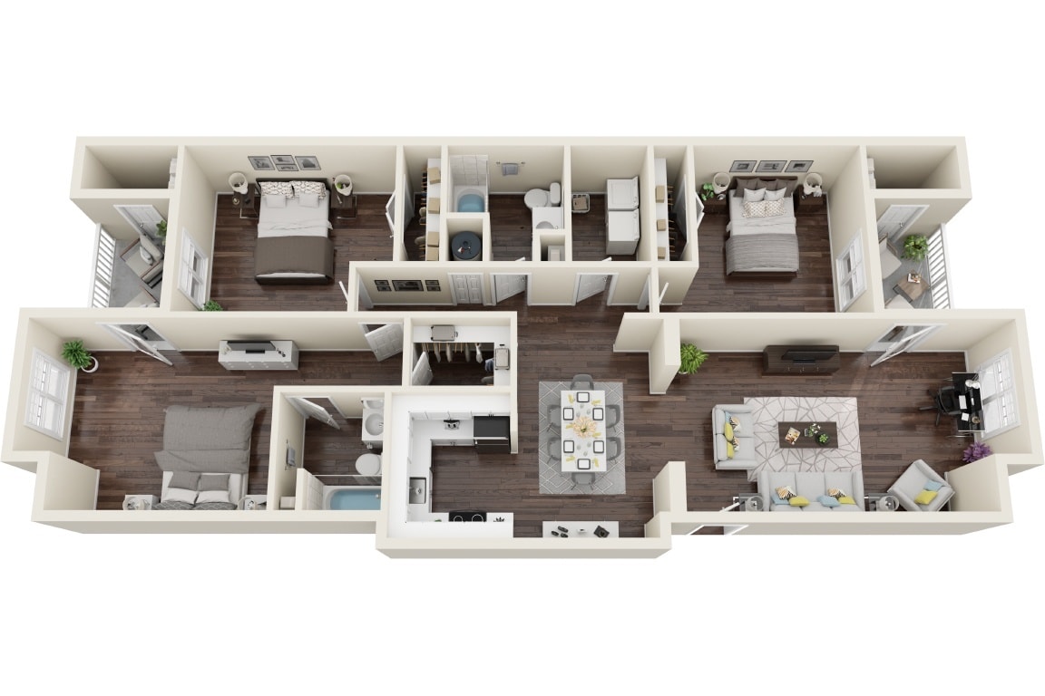 Floor Plan - The Cape Fear 3 Bedroom 2 Bath