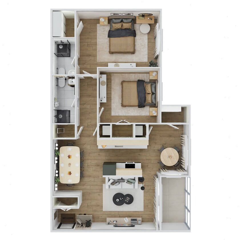 2 BEDROOM 2 BATH - 2BR C1