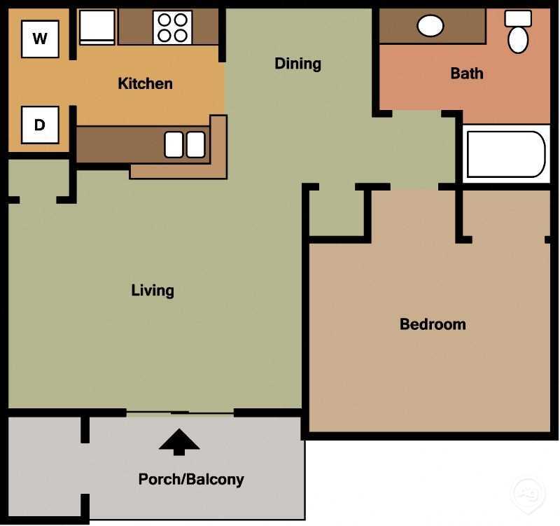 Floor Plan - One Bedroom