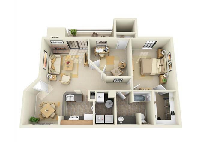 Floor Plan - Two Bedroom B1