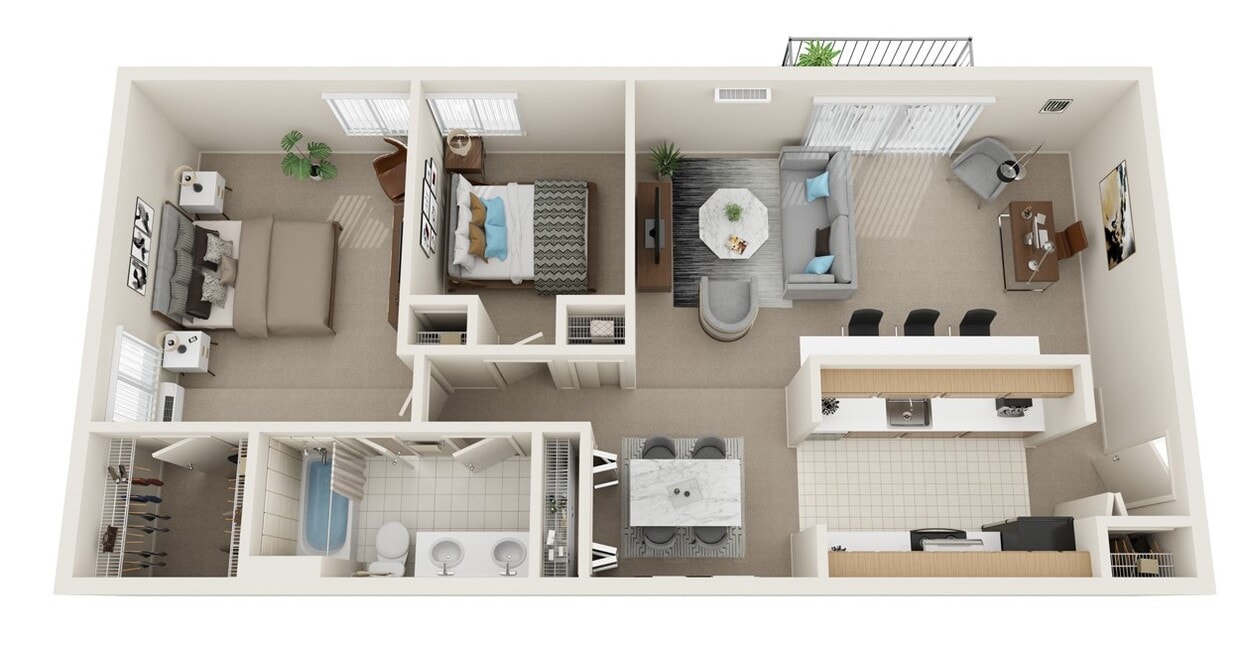 Floor Plan - Plan F w/balcony