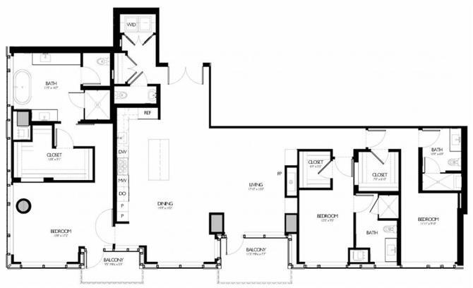 Floor Plan - 3 Bed 3.5 Bath