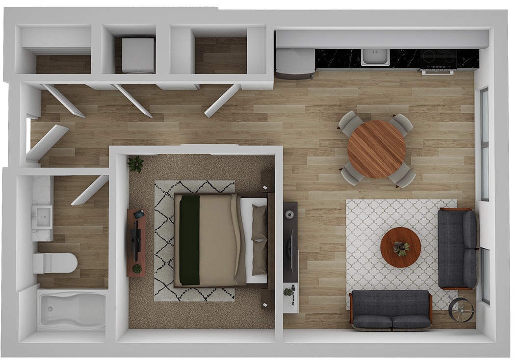 Floor Plan - Alcove - A1