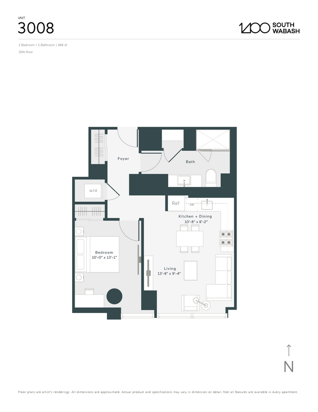 O8 floor plan 1400 Wabash - O8