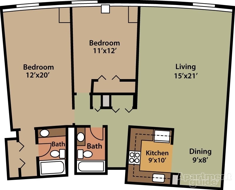 2BR/2BA - 2BD 2BA WD