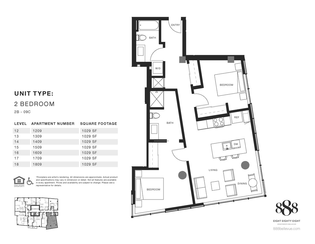 Floor Plan - 2X2 09C