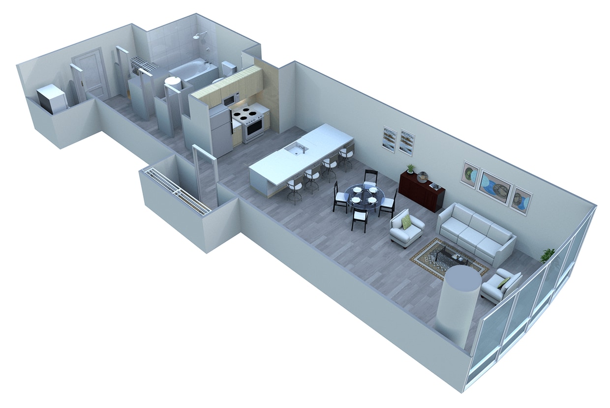 Floor Plan - Studio — City View, Floor to Ceiling Windows (09)