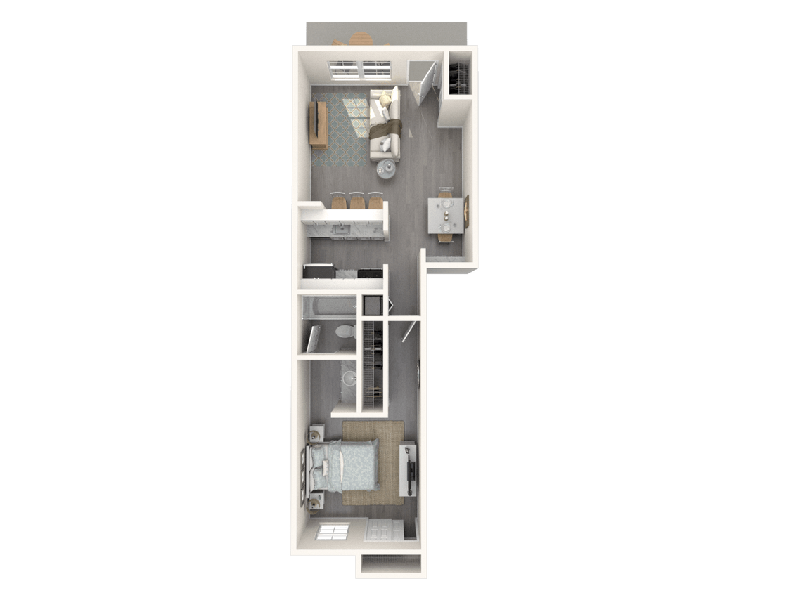 Floor Plan - 1x1 627 sqft