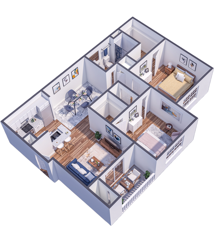 Renovated - includes granite countertops, modern hardware, appliances and lighting, white cabinetry and updated flooring/paint options. - The Morgan - Renovated