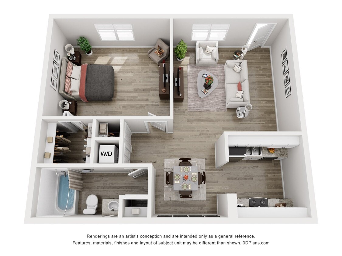 Floor Plan - 1 Bedroom A1P