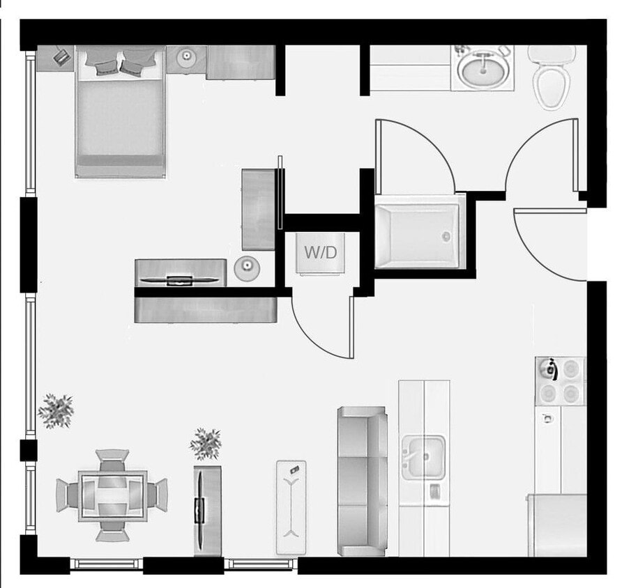 Floor Plan - Open 1x1