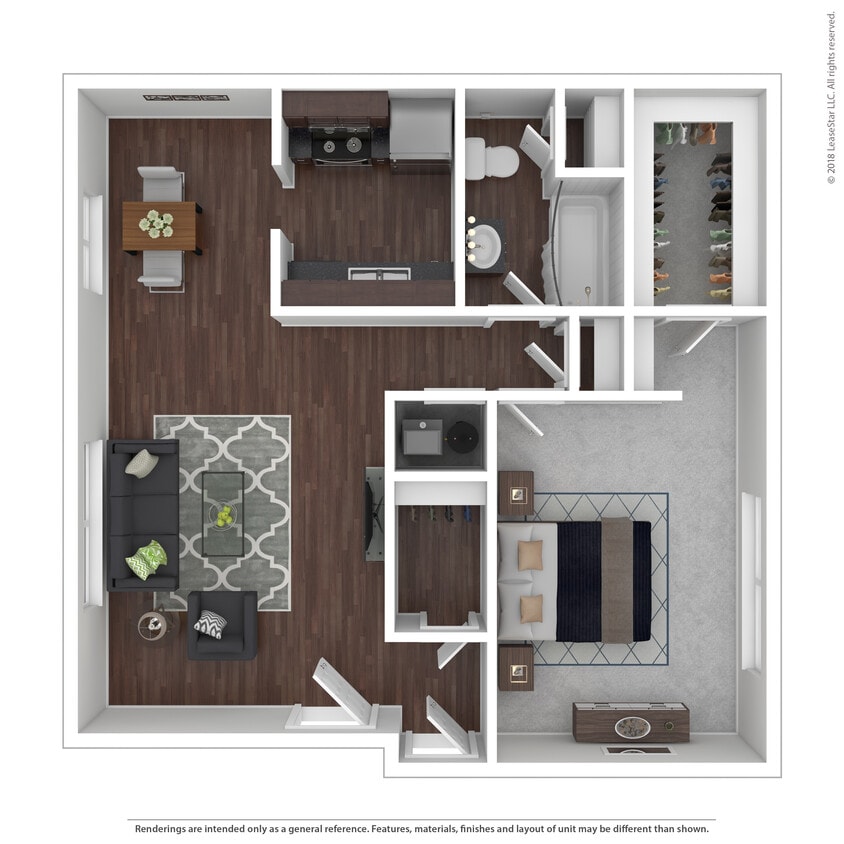 Floor Plan - Winchester (1 Bedroom / 1 Bath