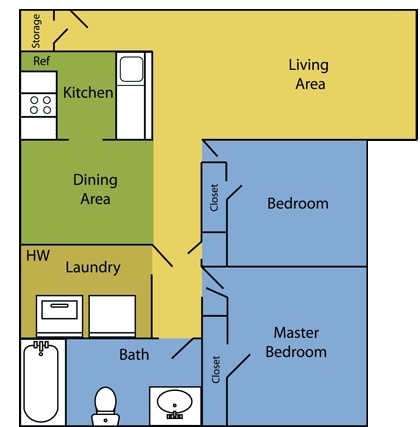 2BR/1BA - Garden