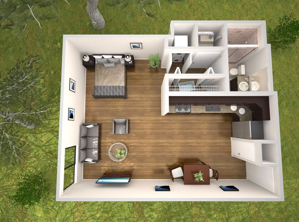 Floor Plan - 1 Bedroom Bluestem