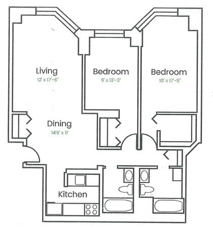 Floor Plan - Two Bedroom A