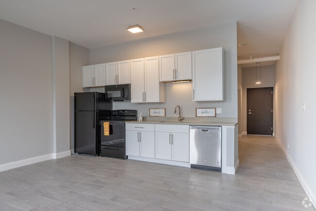 Shaker cabinets and new appliances - The Cornell Luxury Apartments