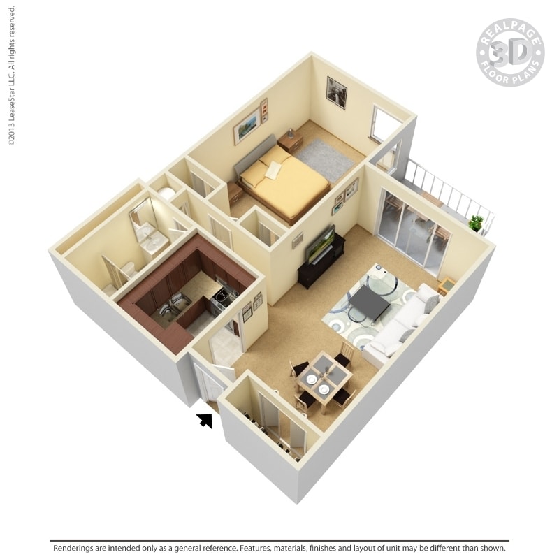 Floor Plan - 1 Bedroom A