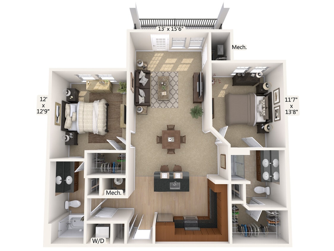 Floor Plan - B2-2-1042sq