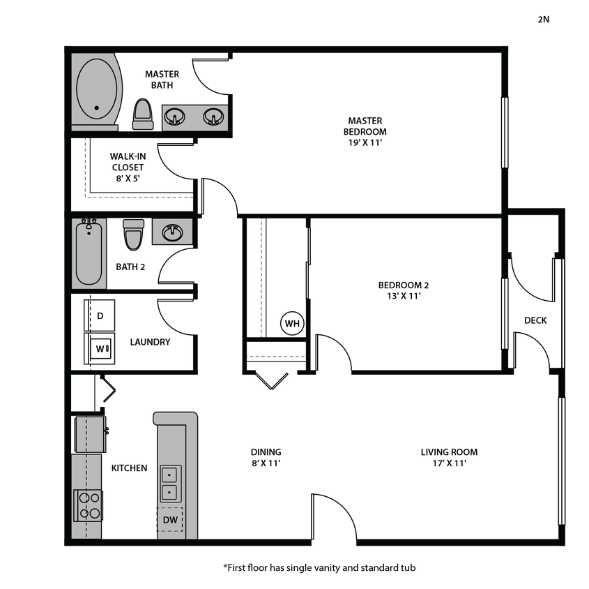 Floor Plan - Two Bed Interior
