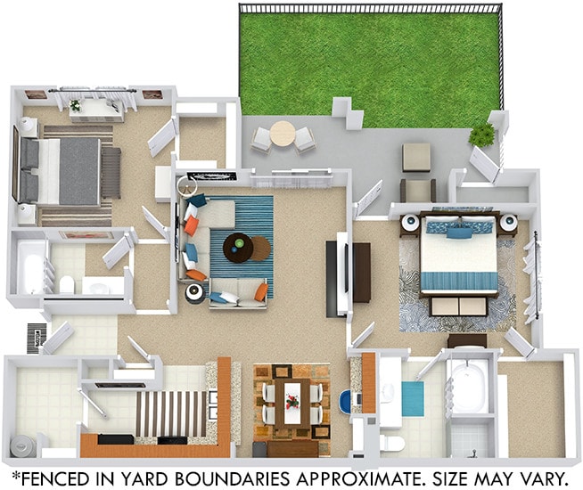 Floor Plan - Corolla with Fenced-In Yard