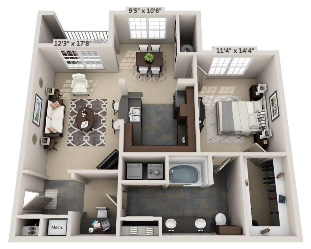 Floor Plan - Plan C (A1C)