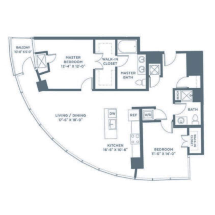 Floor Plan - 2B-WEST U