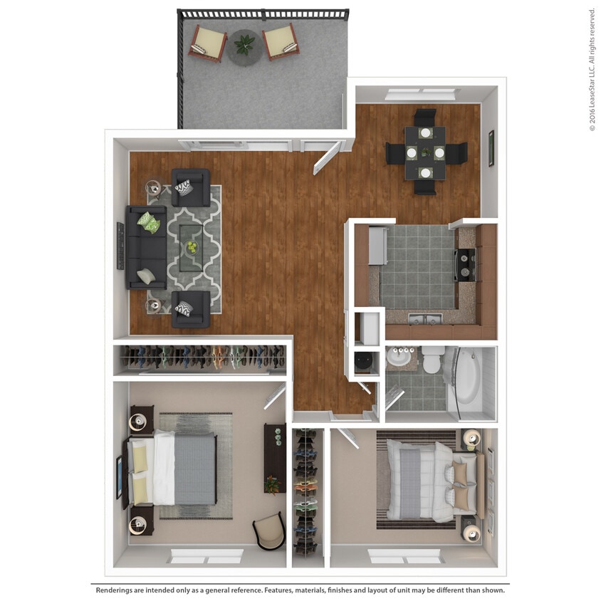 Floor Plan - Large 2 Bed 1 Bath