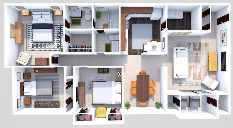 Floor Plan - Phase I - 3 Bed 1.5 Bath
