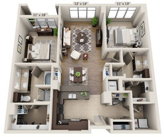 Floor Plan - B2C- Renovated