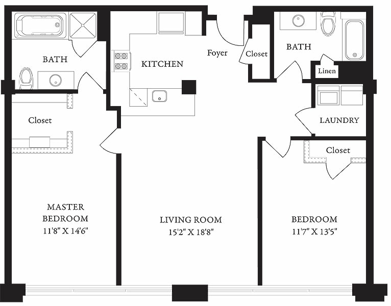 Lucky Strike 2T.jpg - LS-T Two Bedroom, Two Bathroom