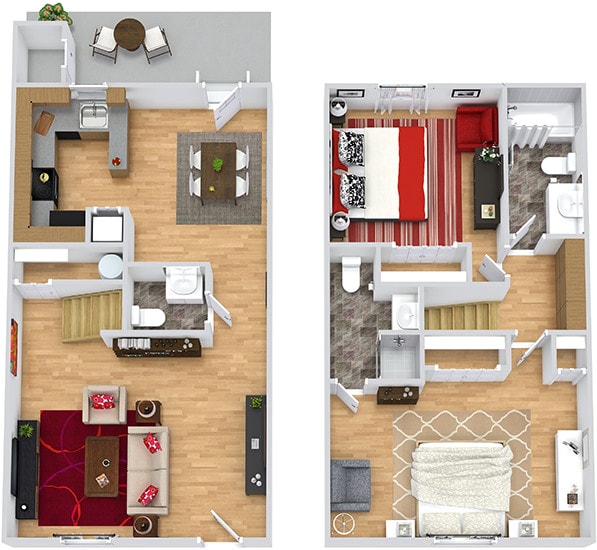 Floor Plan - Brentwood Townhouse