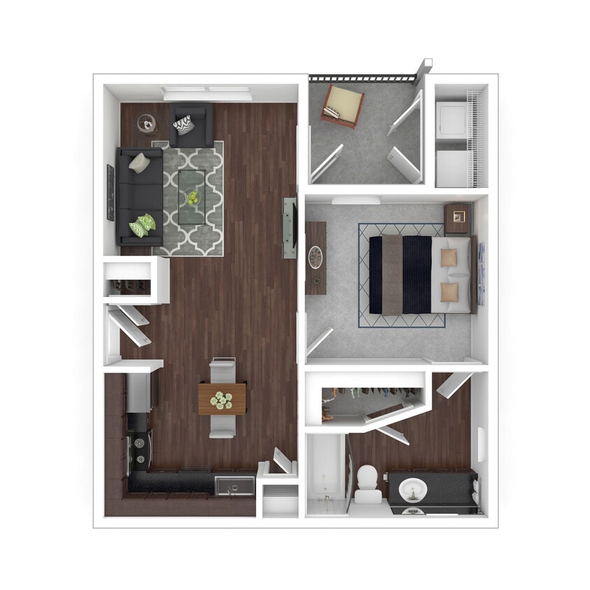 Floor Plan - A1 587sf 1/1