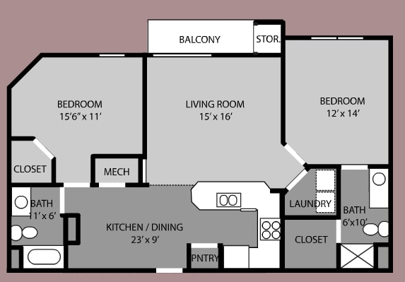 Suite A | 2 Bed 2 Bath | 1,111 sqft - SUITE A