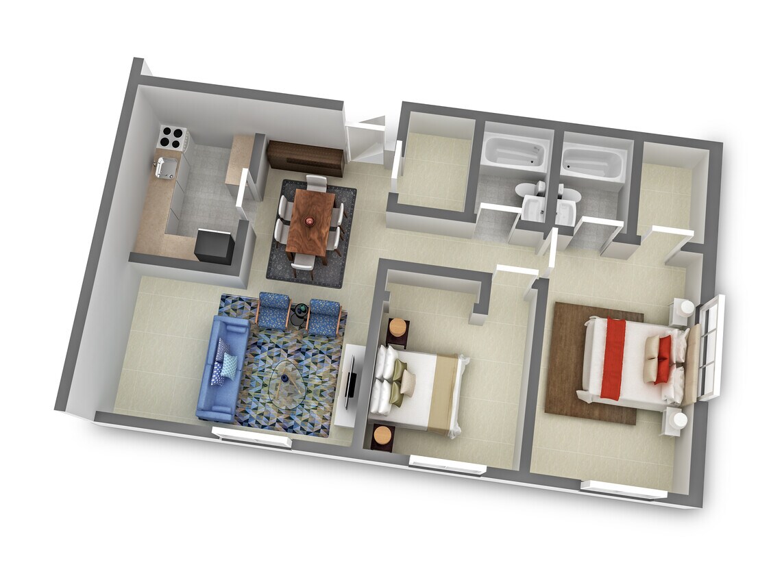 Floor Plan - 2x2