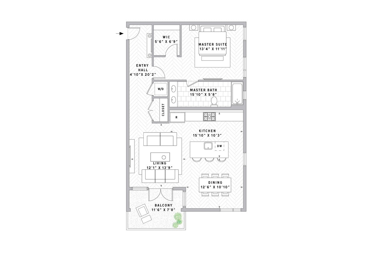 Floor Plan - A3 1 Bed