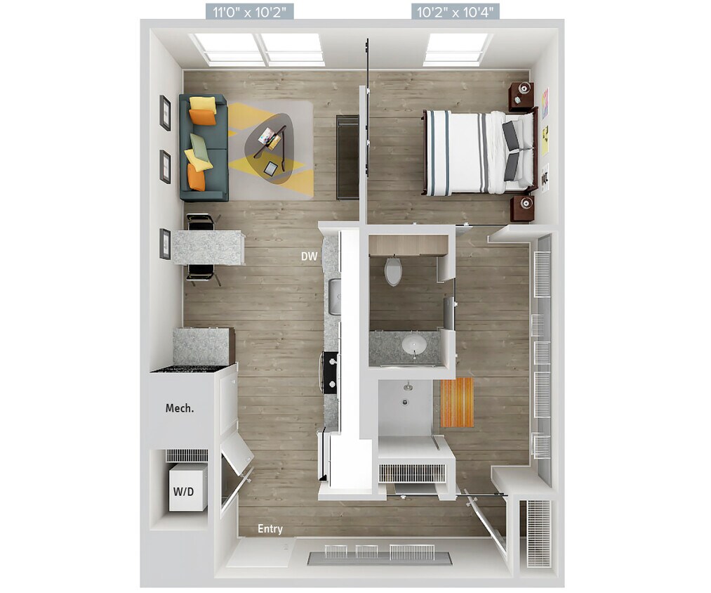 Floor Plan - A3-668SF-Apt229