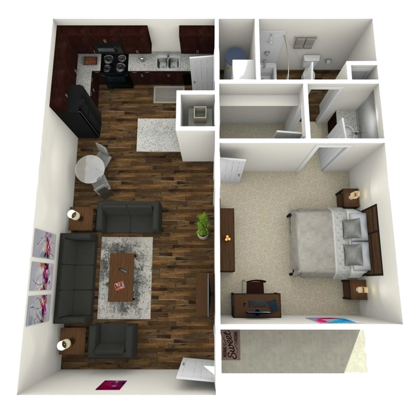 Floor Plan - Classic One Bedroom