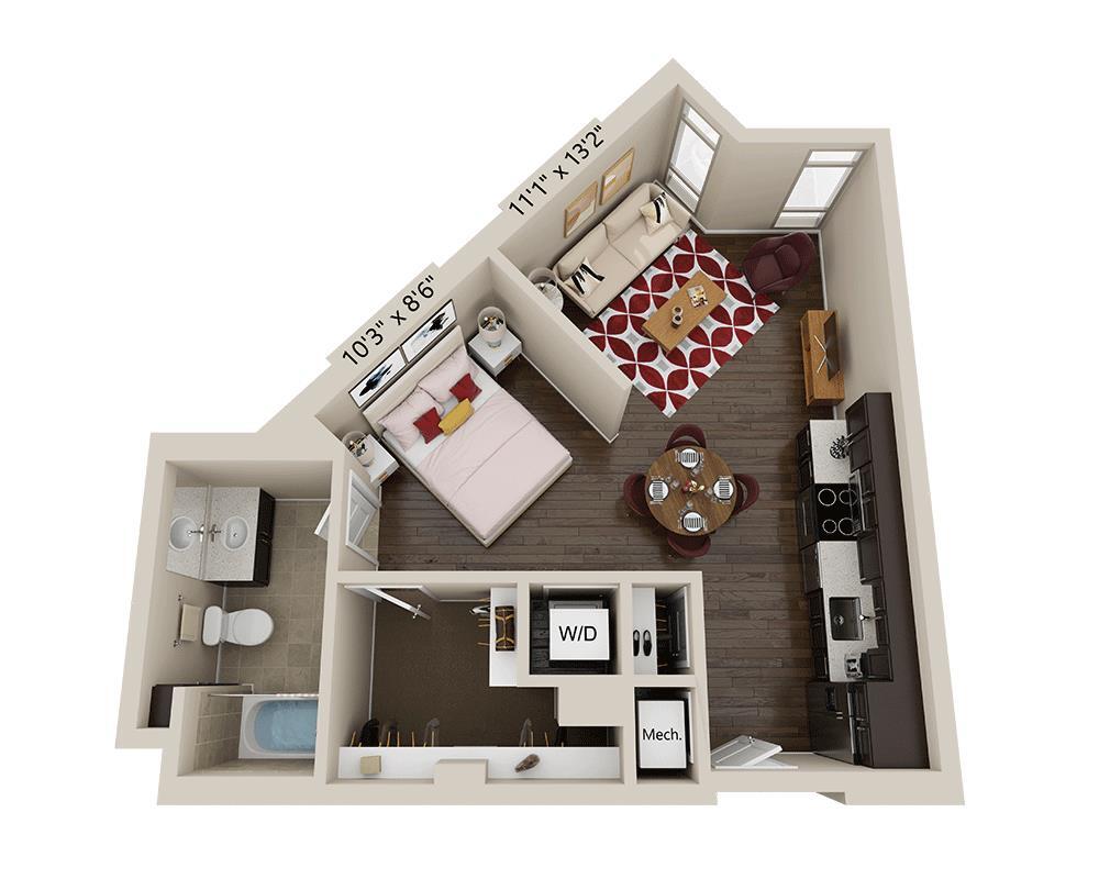 Floor Plan - Studio E1H
