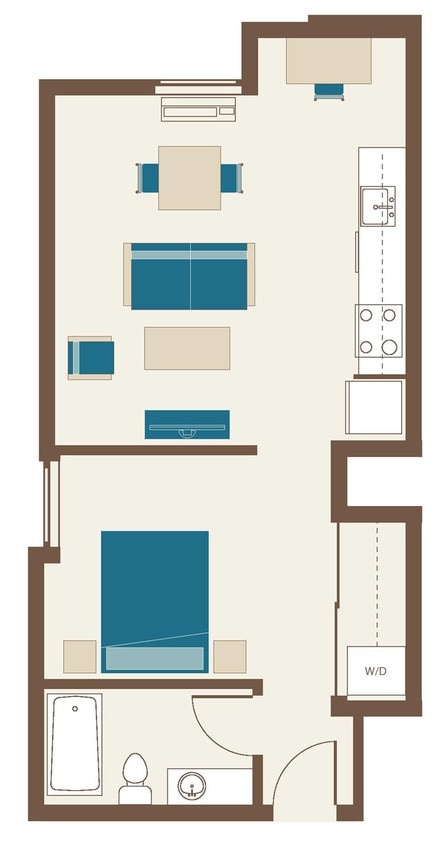 Floor Plan - Urban One Bedroom B5