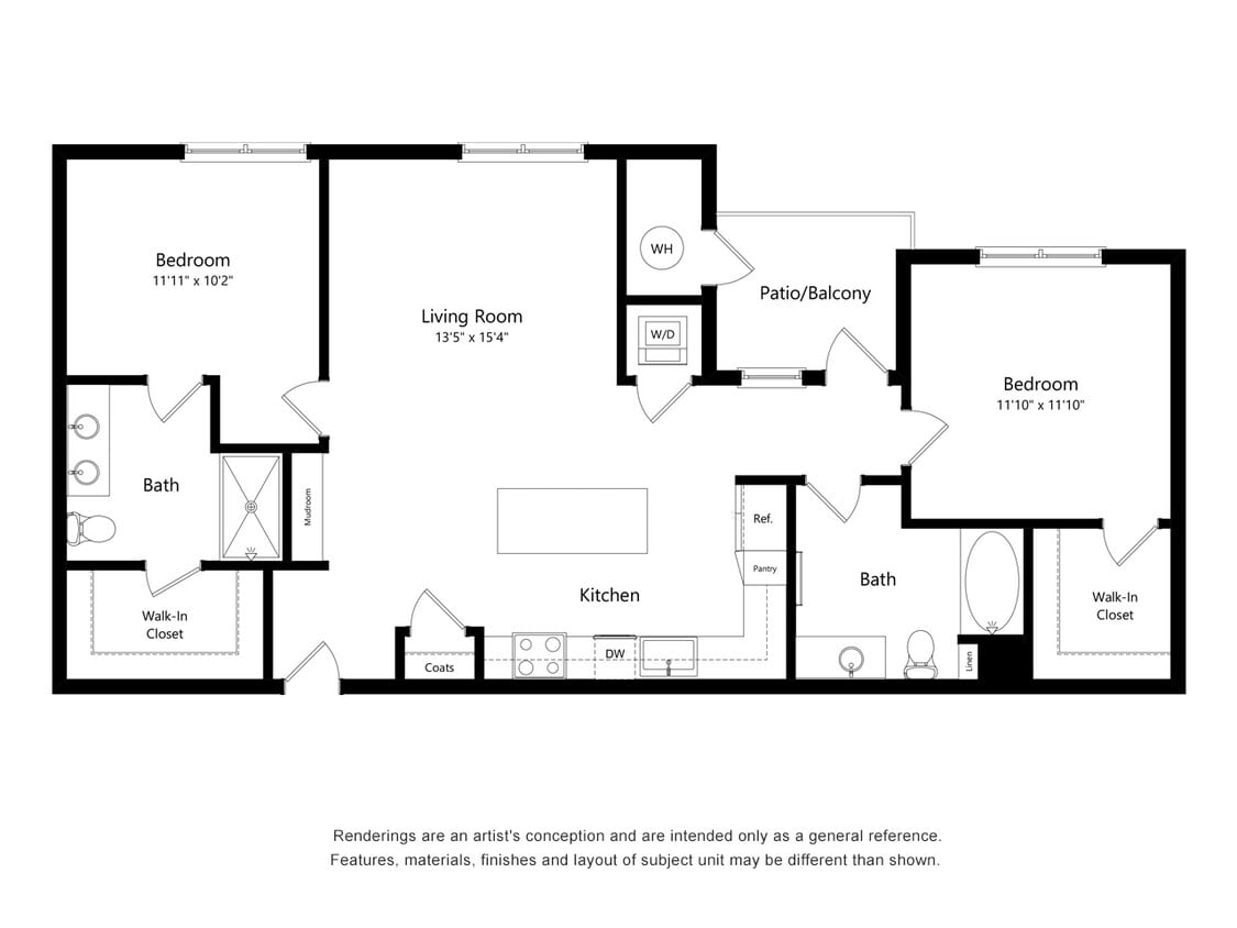 Floor Plan - 2 Bedroom B