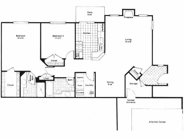 2BR/2BA - 2 bedroom, 2 bath w/attached garage (C1)