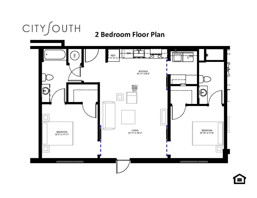 Floor Plan - Two Bedroom