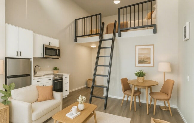 Lofted unit rendering - Novo Seattle