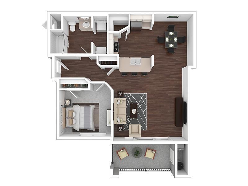 Floor Plan - 1x1-875