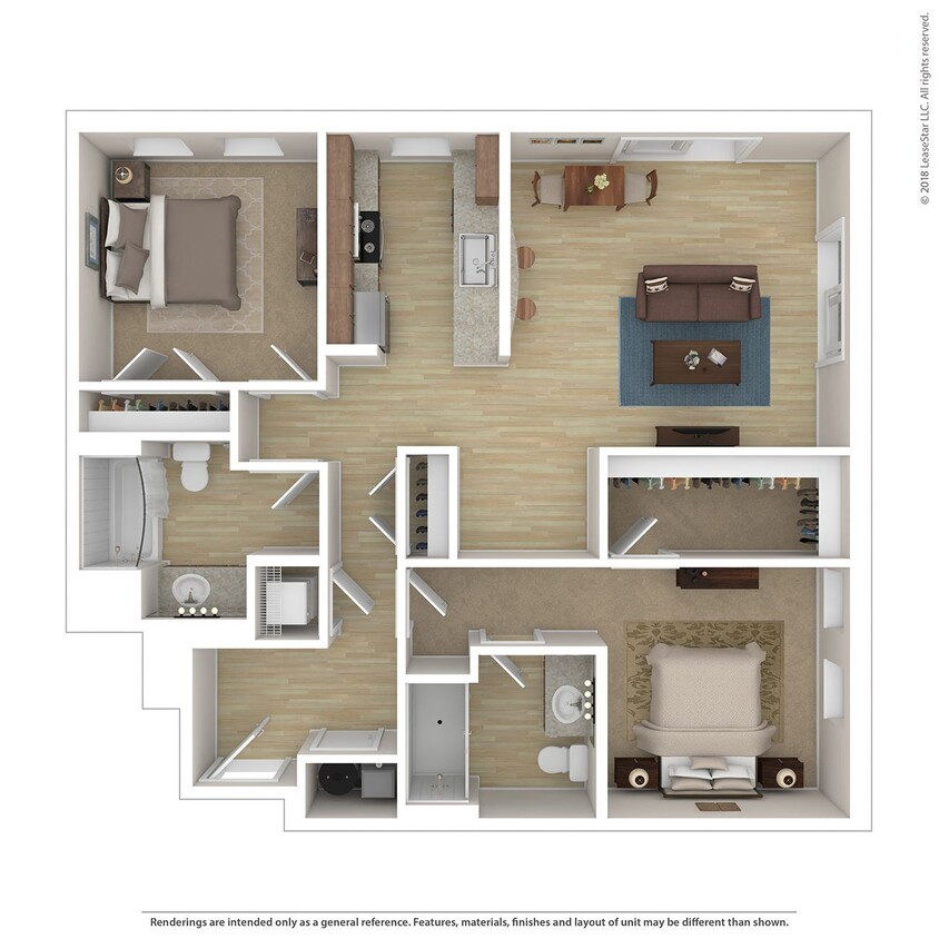Floor Plan - Opus 2 Bedroom B2