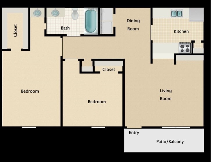 B4_905.jpeg - 2 bedroom 1 bath