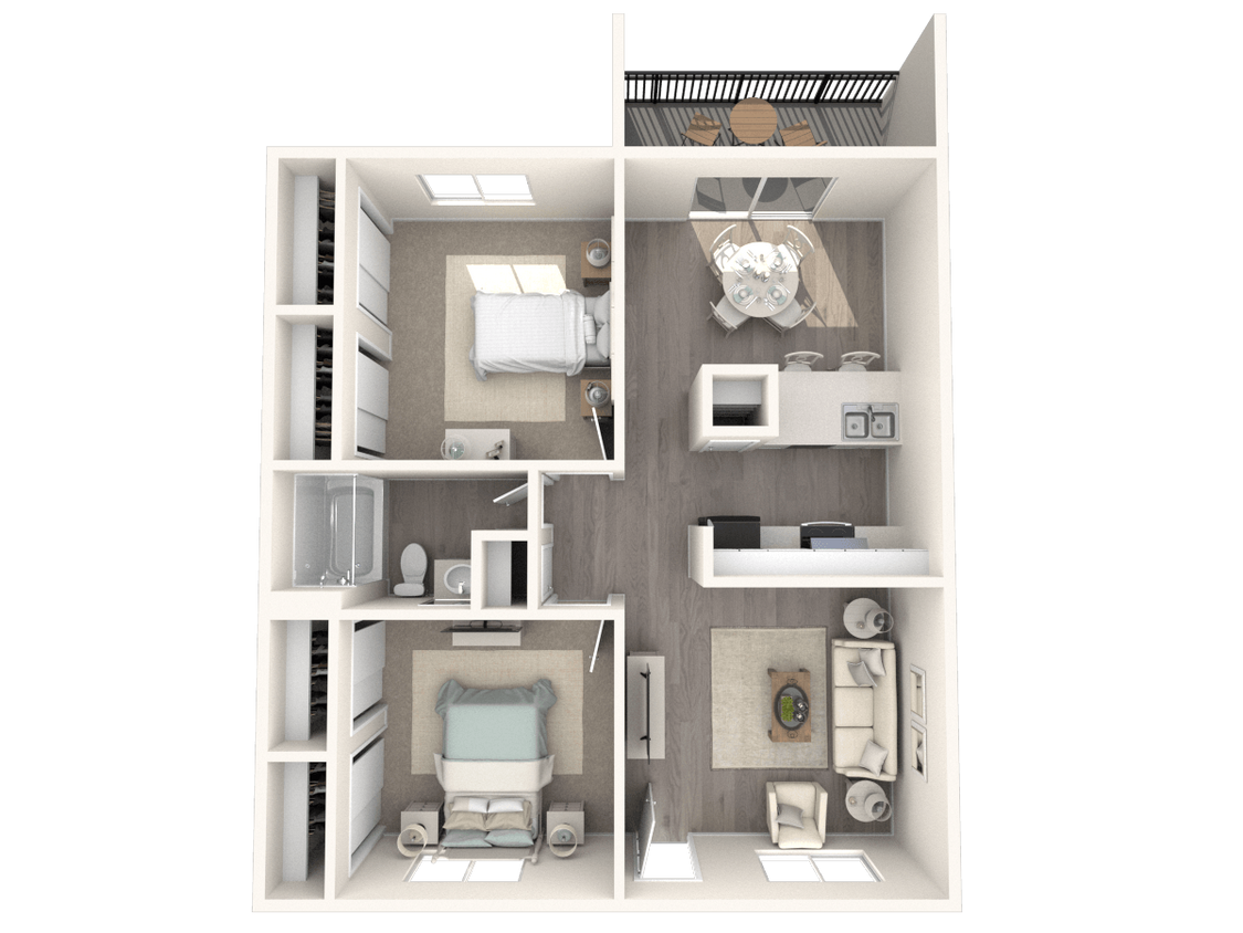 Floor Plan - Renovated 2 Bed 1 Bath
