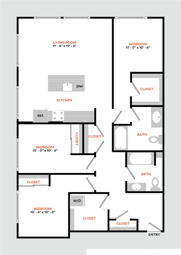 Floor Plan - South 3A