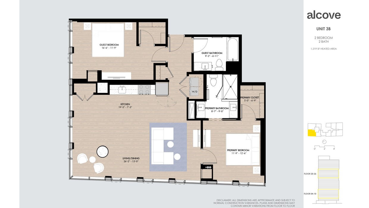 Floor Plan - Alcove Two Bedroom 03 Tier 2
