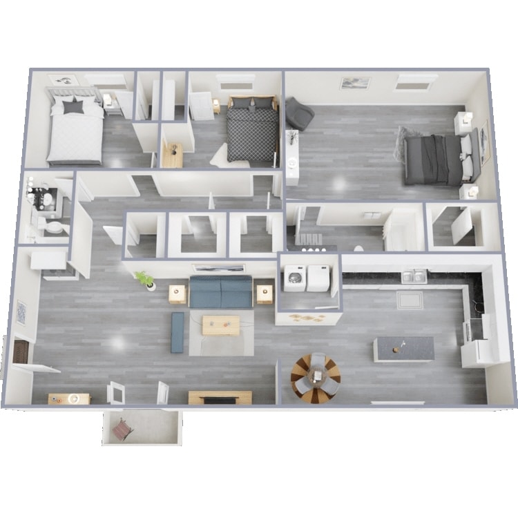 Floor Plan - 3 Bed 2 Bath